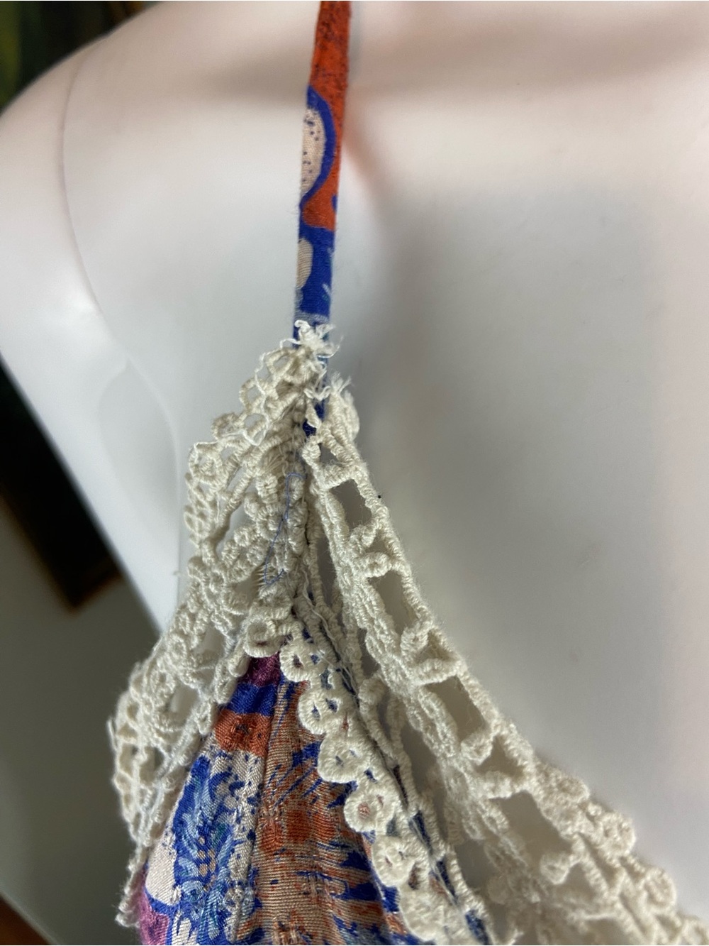Free People Jolene Floral Crochet Lace Maxi Dress Cobalt Blue Small S - Picture 15 of 15